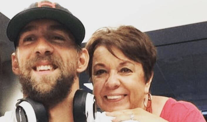 Debbie Phelps with her son Michael Phelps.